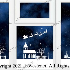 Christmas Village Window Stencils for Use With Snow Spray Set 1 - Etsy