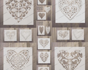 Heart stencils. Large For crafts & walls