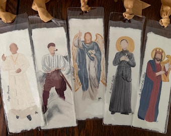 Aquarell Lesezeichen Männliche Heilige & Religiöse