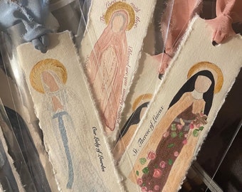 Watercolor Bookmarks Women Saints