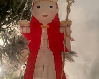 Adorno de cascanueces acrílico del Papa San Juan Pablo II