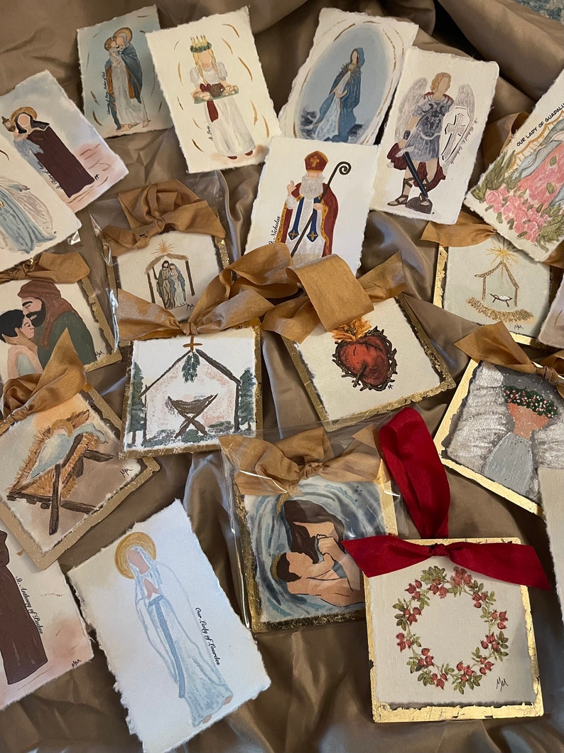 Saints Watercolor Painting on Acrylic Etsy