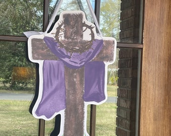 Lenten Cross Door Hanger