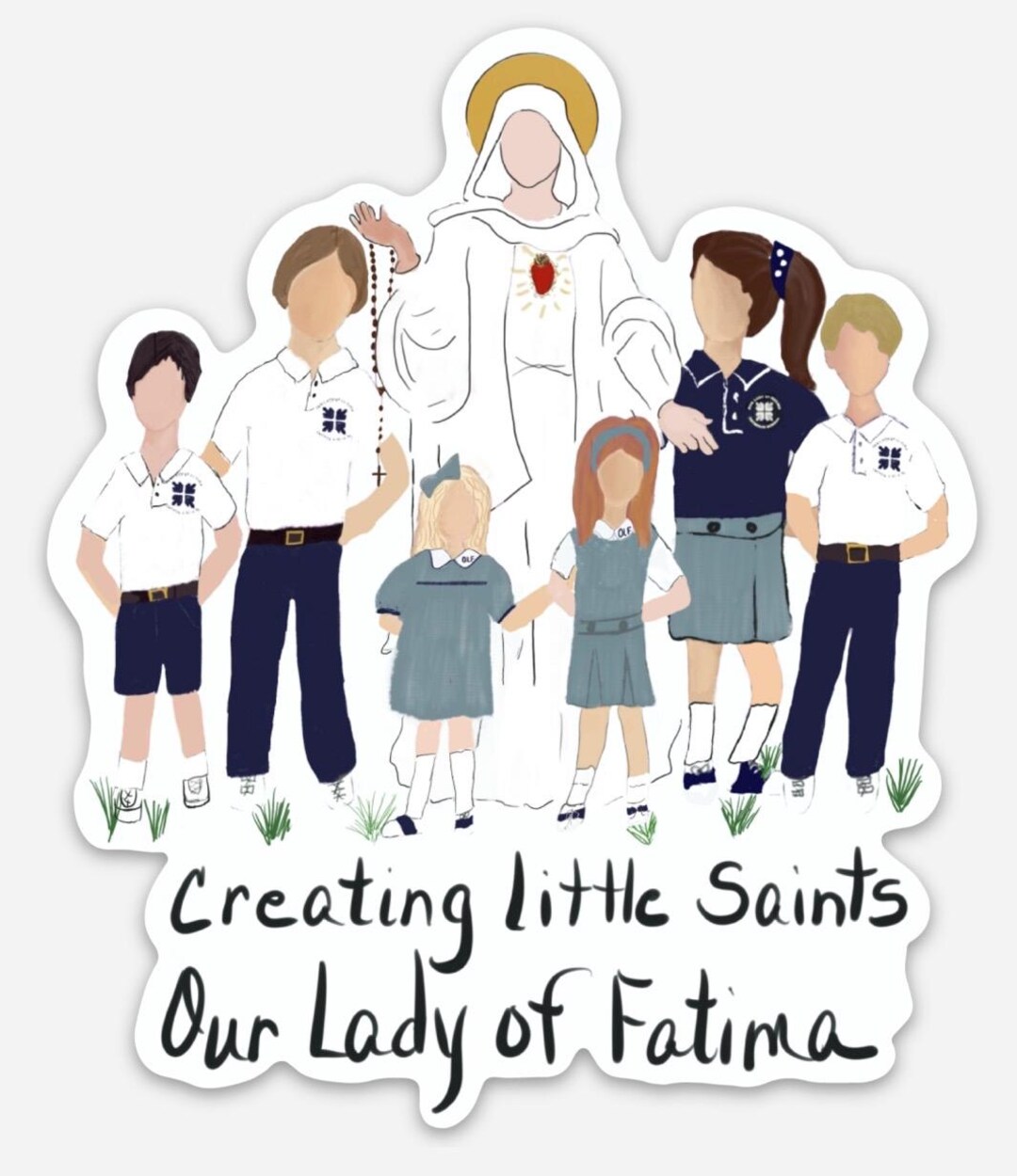 Fatima Sticker Our Lady of Fatima School Sticker - Etsy
