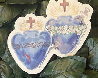 Sacred Heart/ Immaculate Heart Wreath Clip