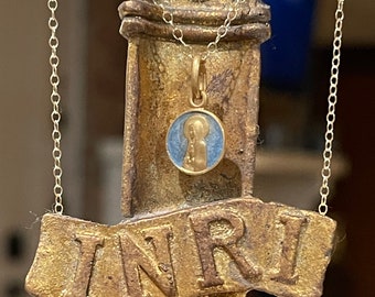 Prayerful Mother Medal and chain (also known as St Bernadette medal)