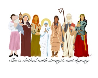 Women Saints Watercolor Print