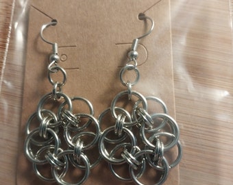 Helm Weave Chainmaille Earrings