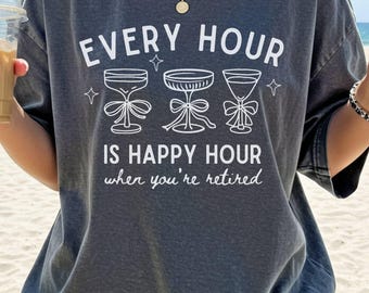 Comfort Colors Funny Retire Shirt, Cocktail Retirement Tee Gift for Retiring Person, Retiring Gifts Women, Retiring Shirts, Retired T-Shirt