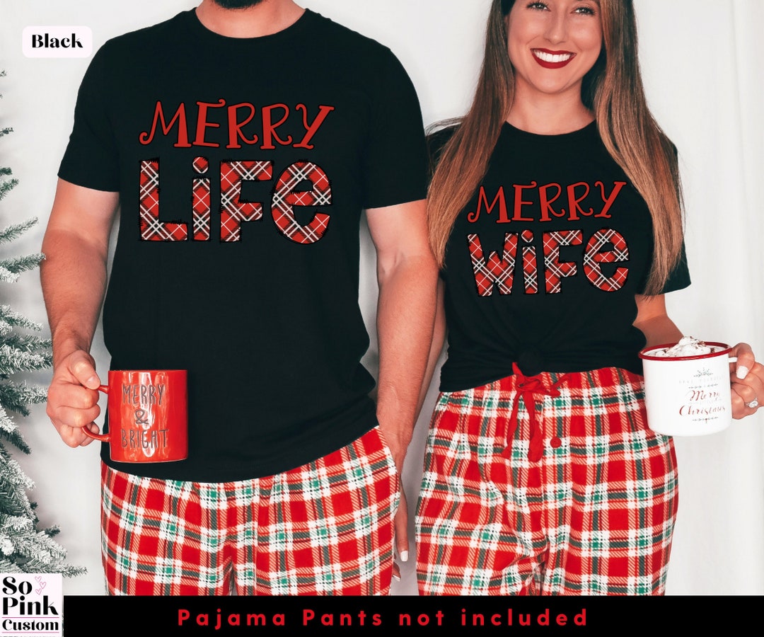 Funny Christmas Couples Shirts, Husband Wife Christmas Shirts, Him and ...