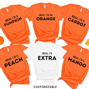 Custom Family Food Shirts, Matching Halloween Costumes Group Halloween Shirts Halloween Matching Fruit Group Shirts Family Team Costume Idea
