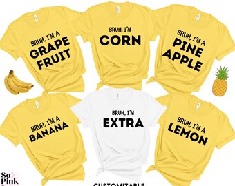 Custom Family Food Shirts, Matching Halloween Costumes Group Halloween Shirts Halloween Matching Fruit Group Shirts Family Team Costume Idea