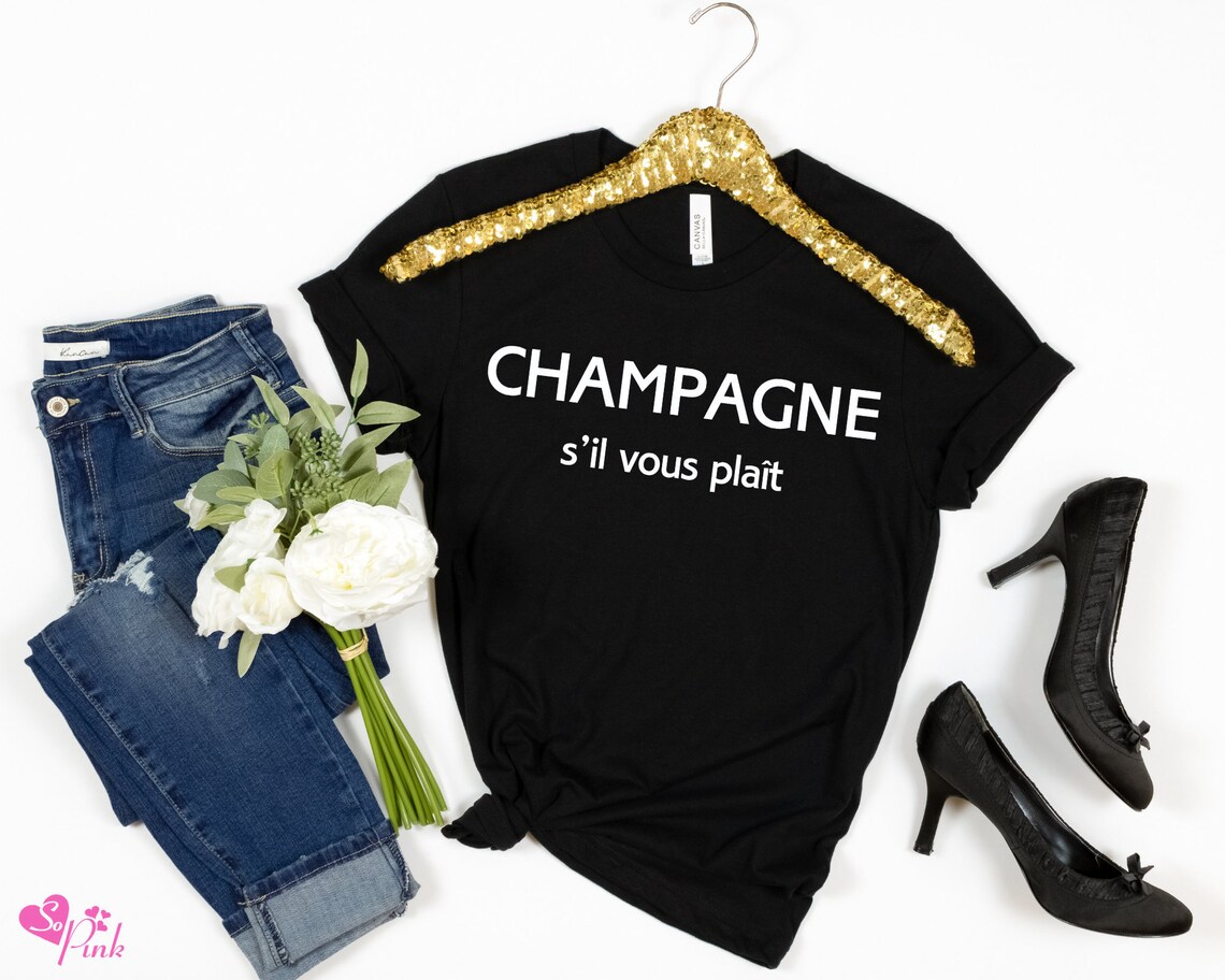 Champagne S'il Vous Plait Shirt Champagne Shirt Wine - Etsy