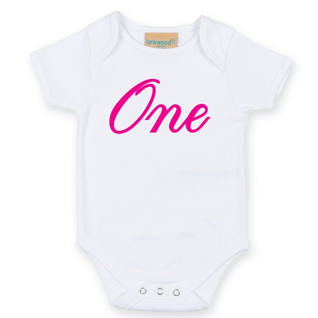 One First Birthday Baby Bodysuit Baby Grow One Birthday Outfit