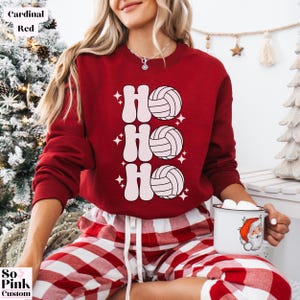 Retro Ho Ho Ho Volleyball Christmas Sweatshirt