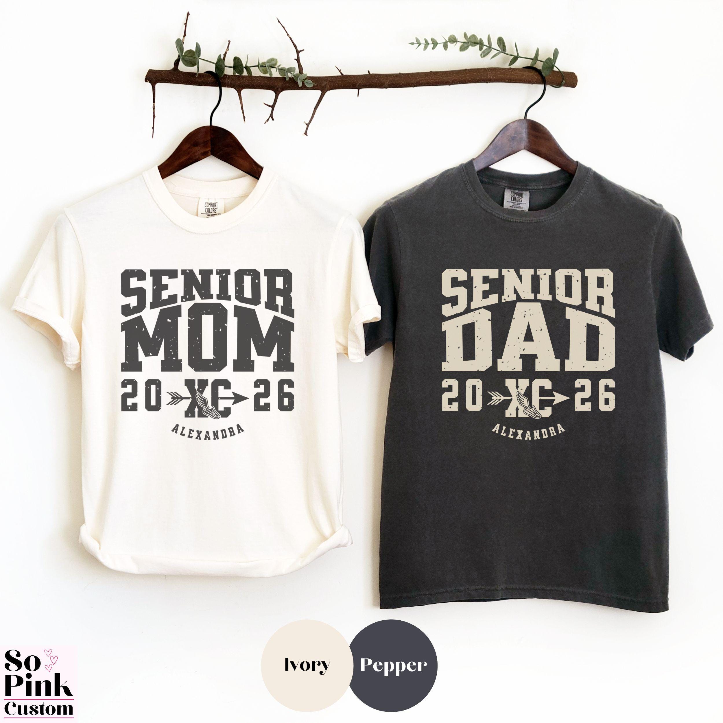 Comfort Colors Matching Senior Cross Country Mom Shirt and XC