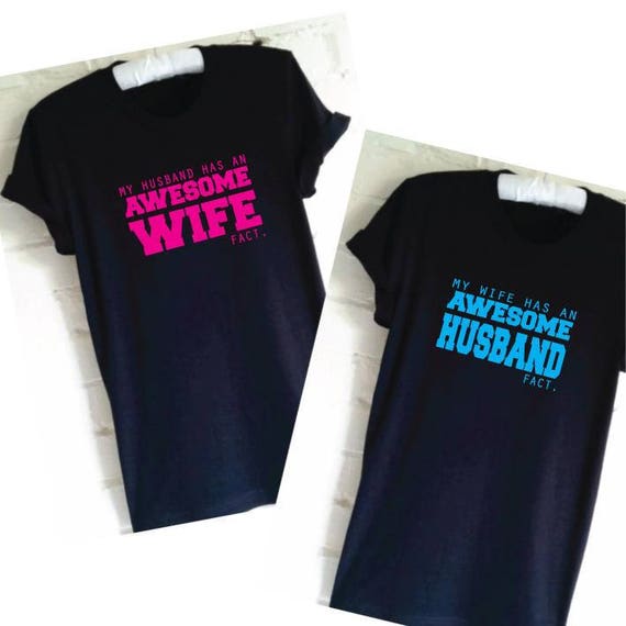 Husband and Wife TShirts. Couple Shirts. Matching Shirts. Set Etsy