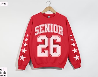 Class of 2026 Senior Sweatshirt, School Spirit Graduate Crewneck, trendy College Sweater, Graduating Seniors