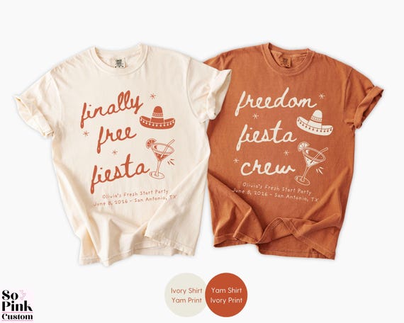 Comfort Colors Custom Divorce Party Shirts, Newly Divorced Celebration Tees, Texas Breakup Girls Trip Group Tshirts, Freedom Fiesta Crew Tee
