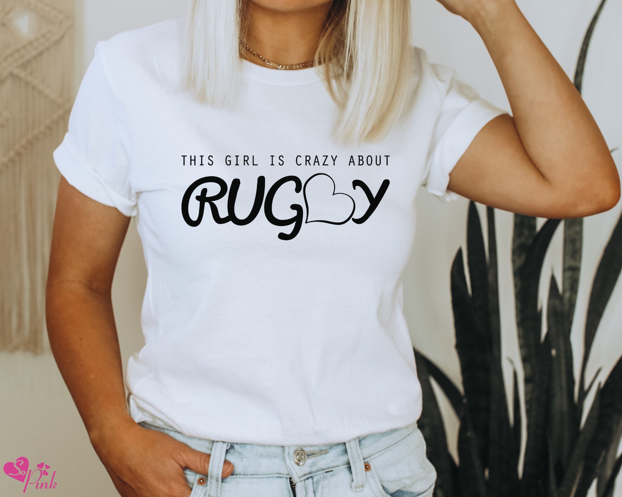This Girl Is Crazy About Rugby Shirt Funny Rugby Shirt Proud Etsy