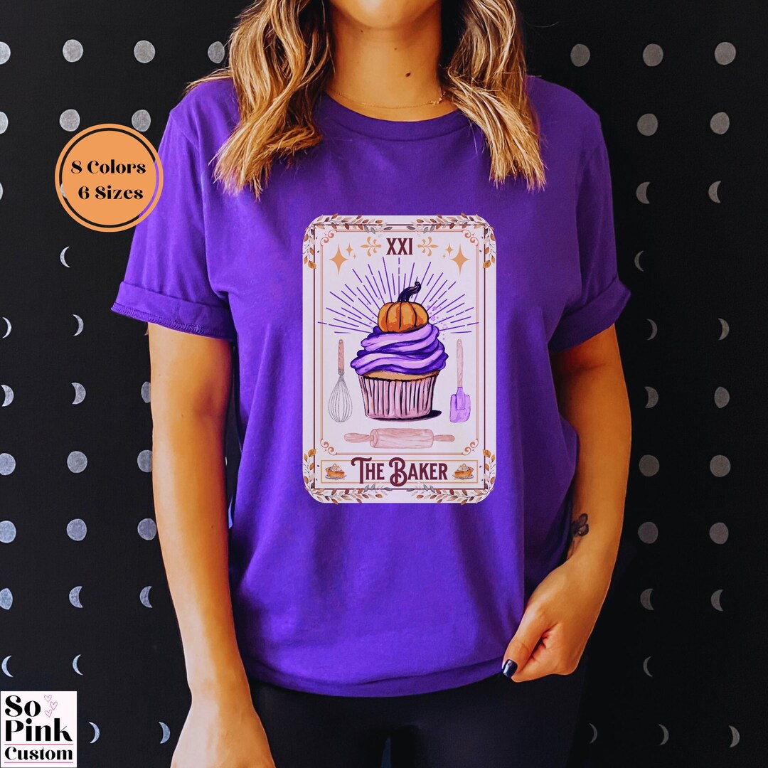Baker Tarot Card Shirt Witchy Baking Shirt Cupcake Bakers Etsy