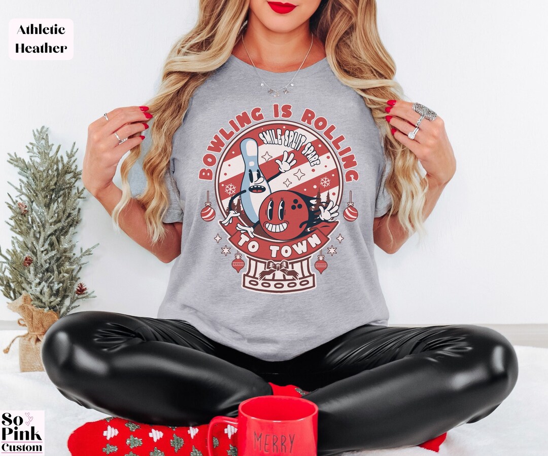 Retro Bowling Christmas Shirt Christmas Bowling Shirt Etsy