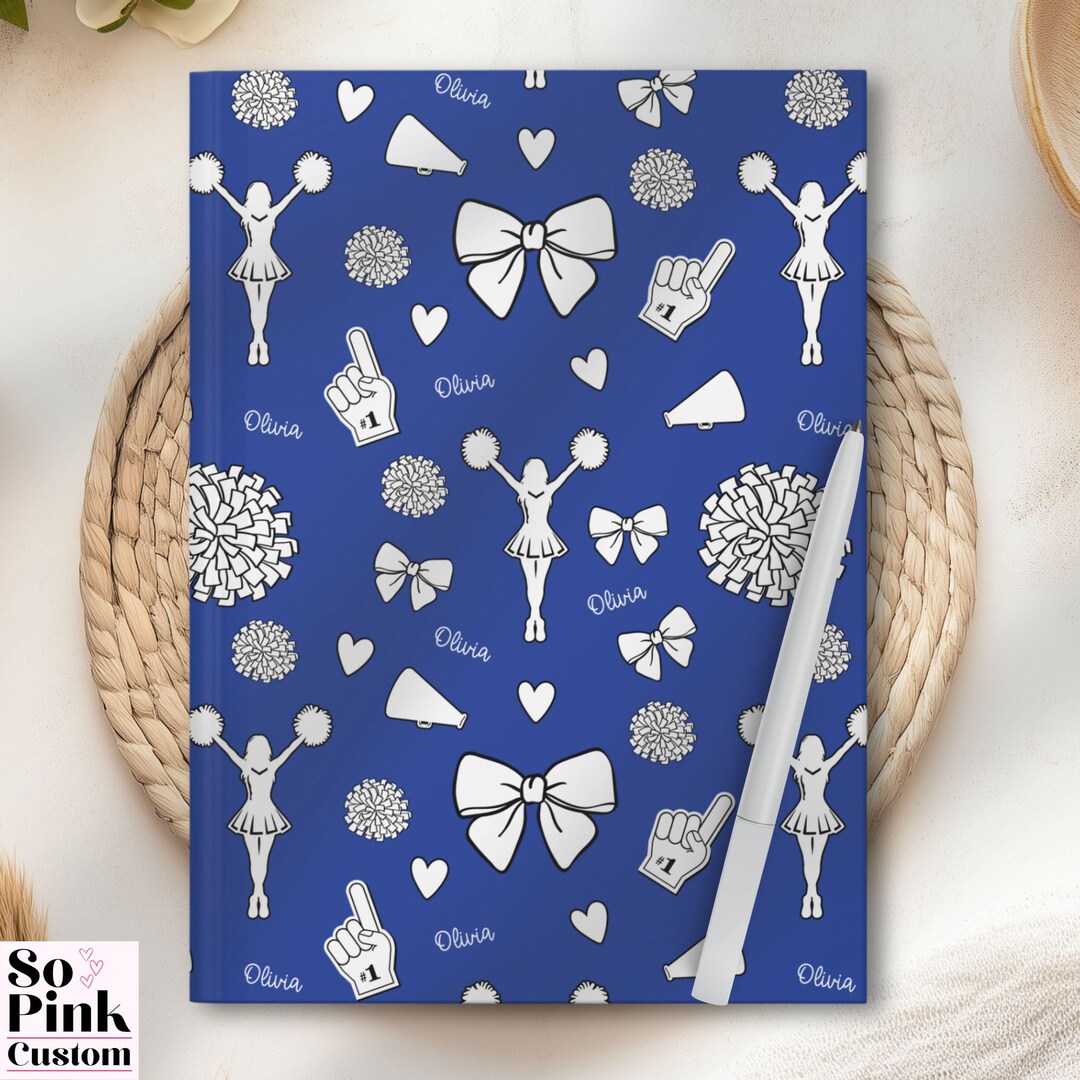 Personalized Cheer Notebook Journal, Custom Name Notebook Gift for ...
