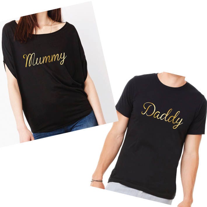Set Mummy Shirt Daddy Shirt Matching Shirts Baby Shower Gift Set Mummy Shirt Daddy Shirt Matching Shirts Baby Shower Gift