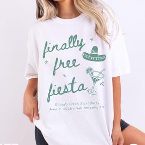 Comfort Colors Custom Divorce Party Shirts, Newly Divorced Celebration Tees, Texas Breakup Girls Trip Group Tshirts, Freedom Fiesta Crew Tee image 14