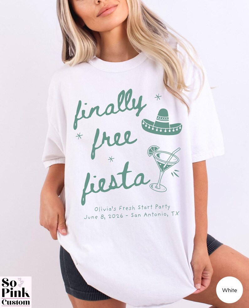 Comfort Colors Custom Divorce Party Shirts, Newly Divorced Celebration Tees, Texas Breakup Girls Trip Group Tshirts, Freedom Fiesta Crew Tee image 14