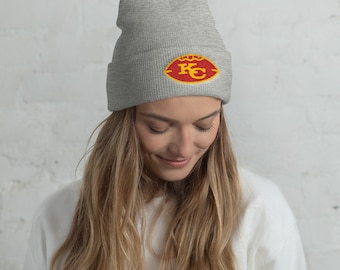 Kansas City Football Patch Cuffed Beanie