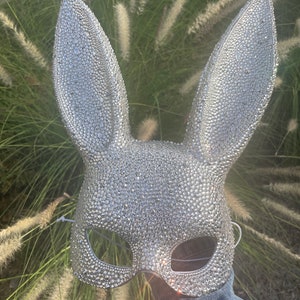 Bling Bunny Mask, Bling Mask, Bunny Mask, Halloween Mask, Rave Mask