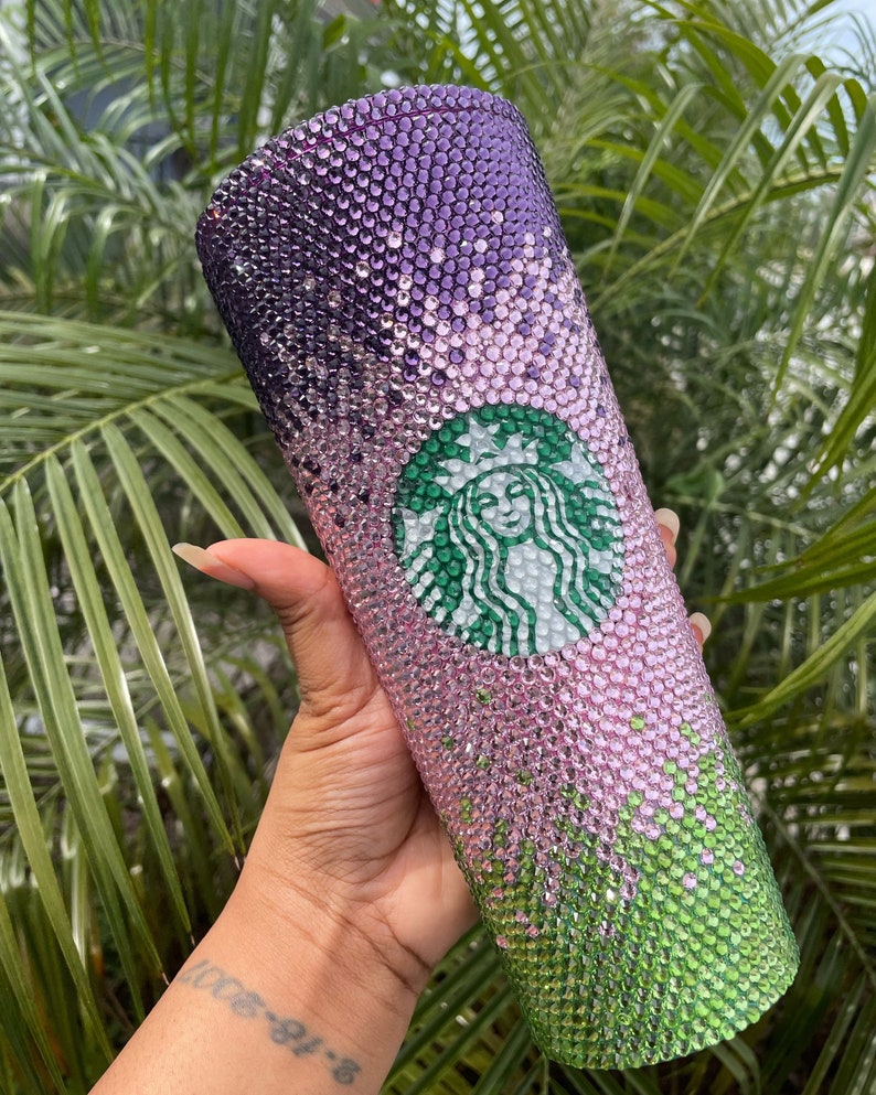 Starbucks Bling Tumbler Custom Tumbler Starbucks Cup Etsy
