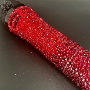 Rhinestone Bling Microphone - Custom Sparkling Mic for Performers - Handcrafted Bling Microphone - Unique Stage Prop - Bling Assassin