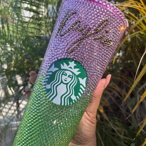 Starbucks Inspired Bling Tumbler, Custom Tumbler, Bling cup