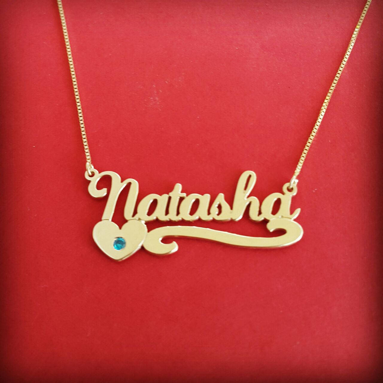 14k Solid Gold Name Necklace Gold Name Heart Pendant Necklace