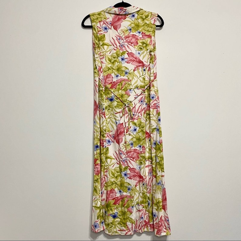 Vintage Jaclyn Smith Tropical Full Button Up Dress