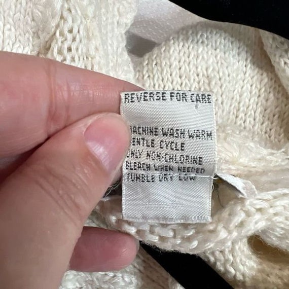 Vintage Off White Elegant Crochet Collar Coquette… - image 4