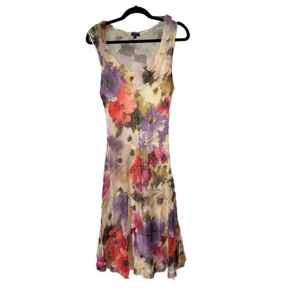 Komarov Multicolored Floral Watercolor Dress - image 1