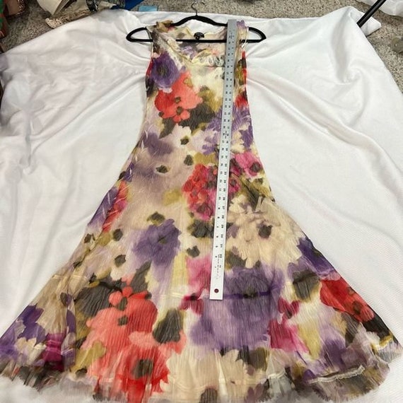 Komarov Multicolored Floral Watercolor Dress - image 6