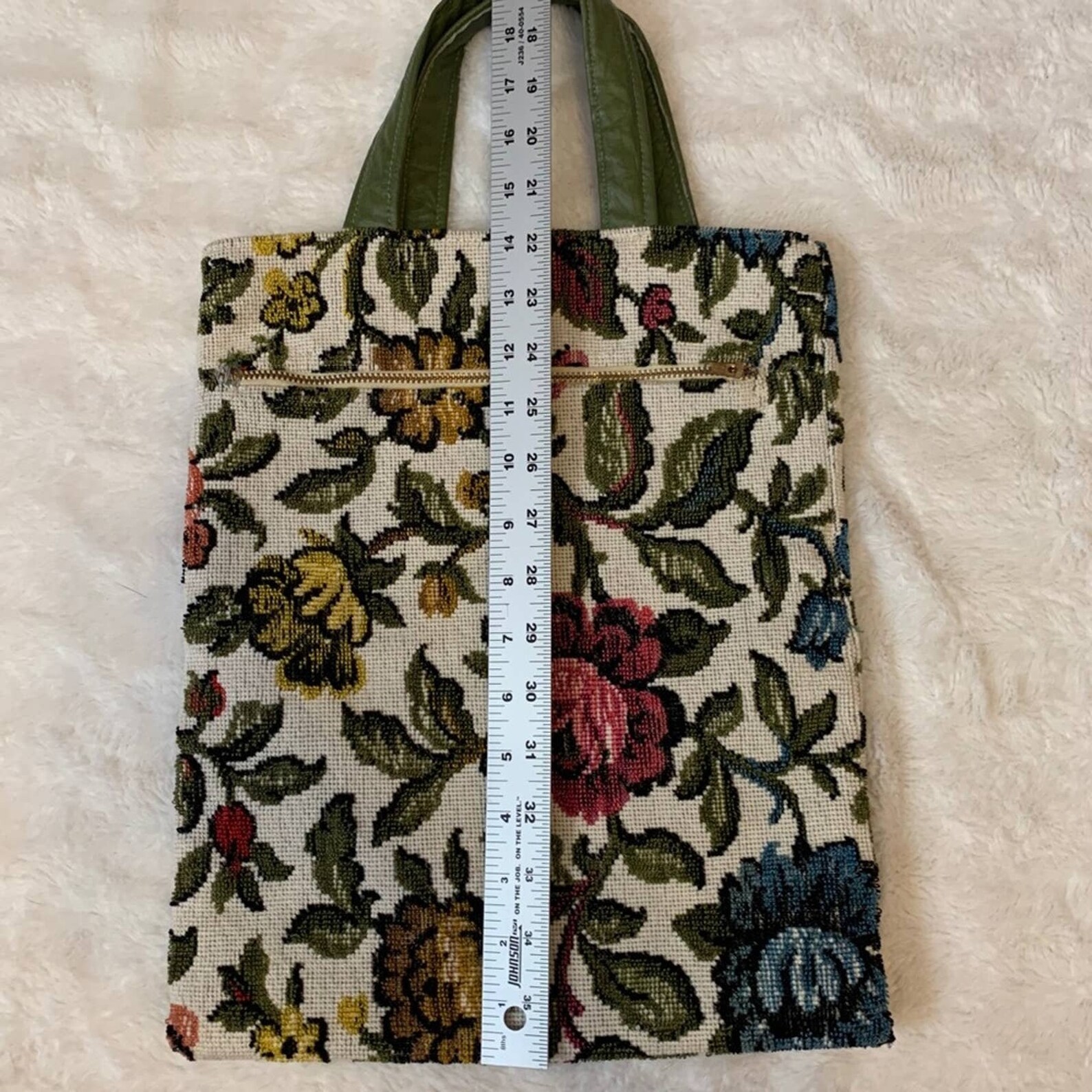 Handmade vintage tapestry bag with flowers unique Etsy
