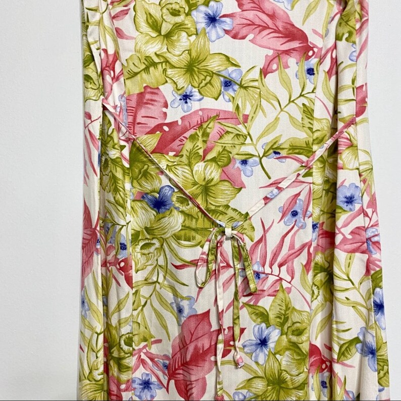 Vintage Jaclyn Smith Tropical Full Button Up Dress