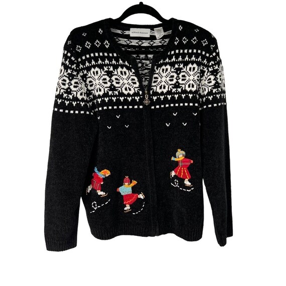 Alfred dunner chenille cardigan sale