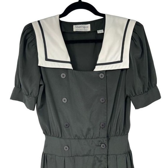 Albert Nipon Executive Black White Sailor Vintage… - image 2