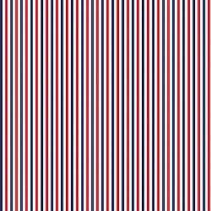 Tecido de algodão para quilting com listras patrióticas vermelhas, brancas e azuis de 1/8&quot; da Riley Blake Designers - C495-PATRIOTIC - 1/2 jarda contínua