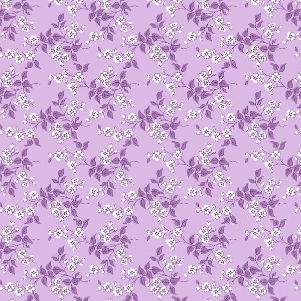 Angels Breath Lilac Quilt Cotton Fabric - Everything But The Kitchen Sink XVI - RJR Studio - 1930's - RJ5403-LI5 - Continuous 1/2 Yard