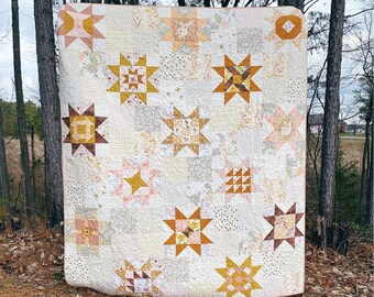 Little Miss Sawtooth Beginner Sampler Quilt Pattern Booklet by Melanie Traylor of Southern Charm Quilts - Paper Pattern for 60x72" Quilt