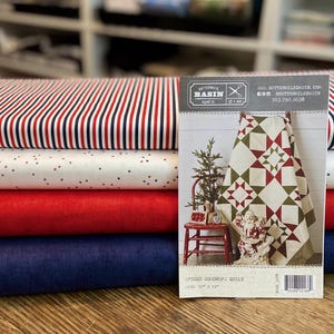 KIT TRAPUNTA Spiced Gumdrops Patriotic include tessuto e motivo per realizzare una trapunta da 72"x72 + rilegatura