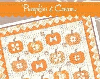 Pumpkins And Cream Quilt Pattern from Fig Tree Quilts by Joanna Figueroa - Fall/Halloween Quilt Blocks and Pattern