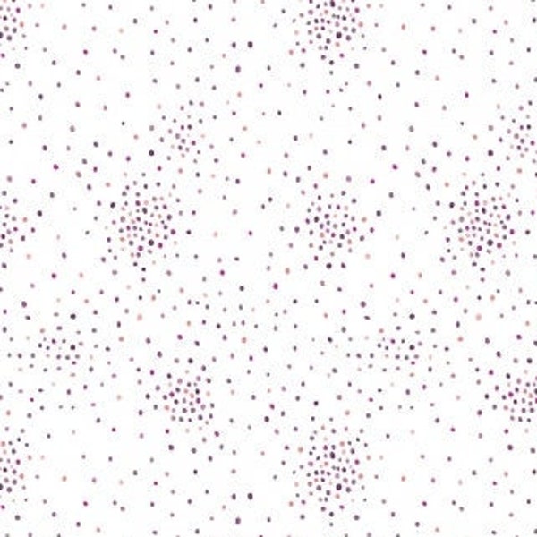 Purple White Dapple Dots Miniature Minis Quilt Cotton Fabric for RJR Fabrics - Modern Low Volume Blender - #RJ1705-PW2 - Continuous 1/2 Yard